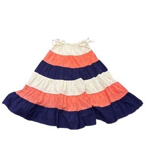 Hutch Midi Length Eyelet Colorblock skirt XSP